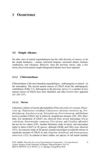 Naturally Occurring Organohalogen Compounds - A Comprehensive Update
