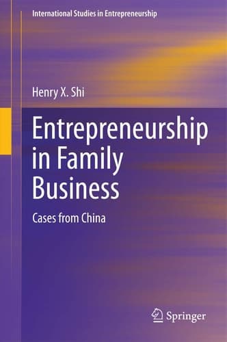 Entrepreneurship in Family Business Cases from China