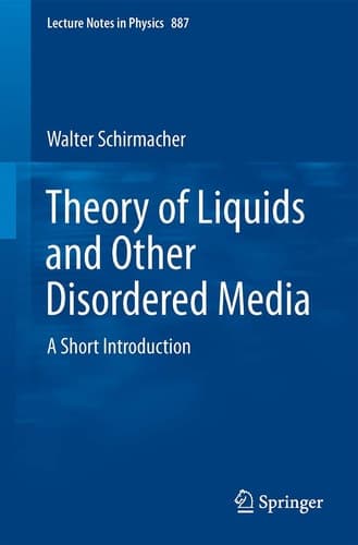 Theory of Liquids and Other Disordered Media A Short Introduction