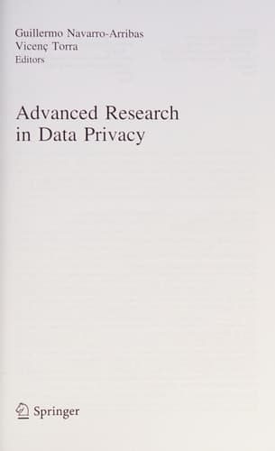 Advanced Research in Data Privacy