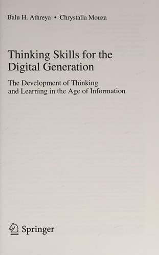 Thinking Skills for the Digital Generation