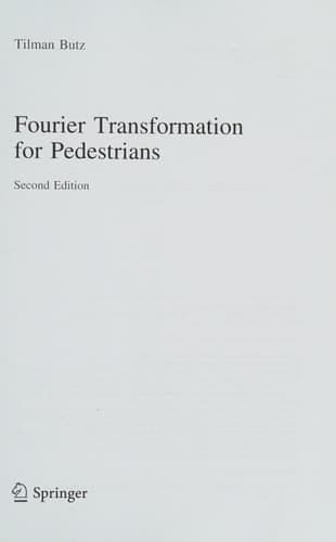 Fourier Transformation for Pedestrians