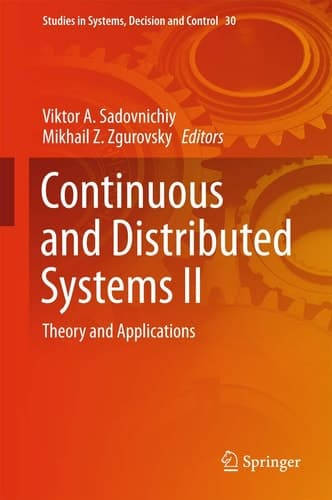 Continuous and Distributed Systems II Theory and Applications