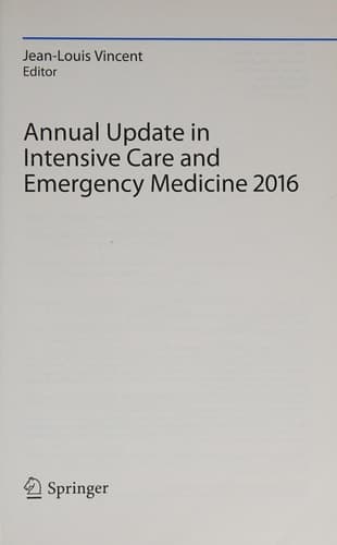 Annual Update in Intensive Care and Emergency Medicine 2016