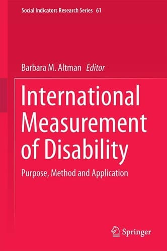 International Measurement of Disability Purpose, Method and Application