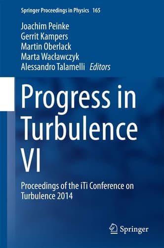 Progress in Turbulence VI Proceedings of the iTi Conference on Turbulence 2014