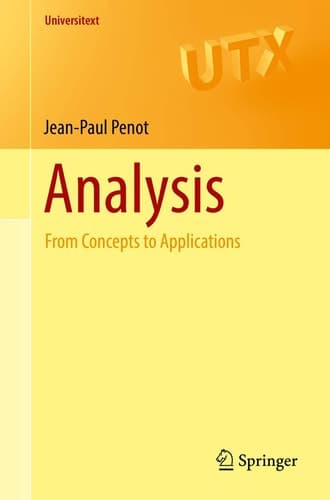 Analysis From Concepts to Applications
