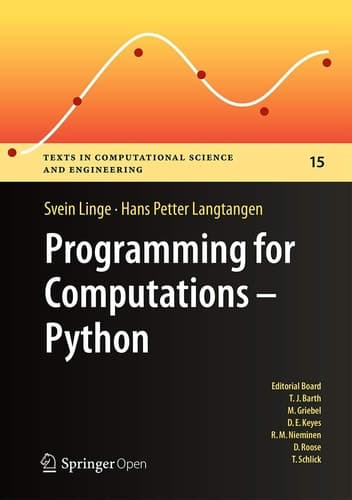 Programming for Computations - Python A Gentle Introduction to Numerical Simulations with Python
