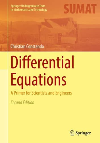 Differential Equations A Primer for Scientists and Engineers