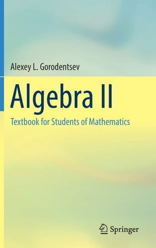Algebra II Textbook for Students of Mathematics