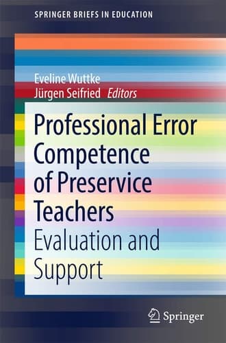 Professional Error Competence of Preservice Teachers Evaluation and Support