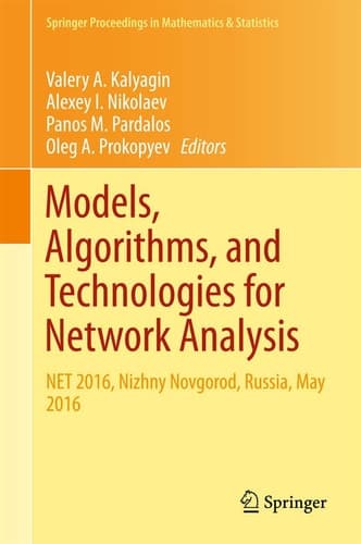 Models, Algorithms, and Technologies for Network Analysis NET 2016, Nizhny Novgorod, Russia, May 2016