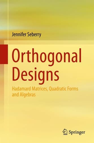 Orthogonal Designs Hadamard Matrices, Quadratic Forms and Algebras