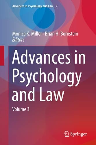 Advances in Psychology and Law Volume 3