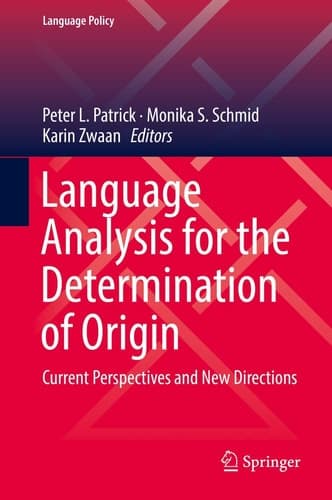 Language Analysis for the Determination of Origin Current Perspectives and New Directions