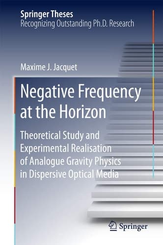 Negative Frequency at the Horizon Theoretical Study and Experimental Realisation of Analogue Gravity Physics in Dispersive Optical Media