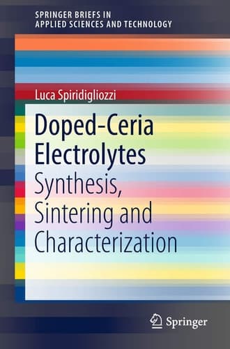 Doped-Ceria Electrolytes Synthesis, Sintering and Characterization