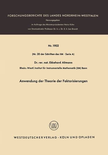 Anwendung der Theorie der Faktorisierungen (German Edition)