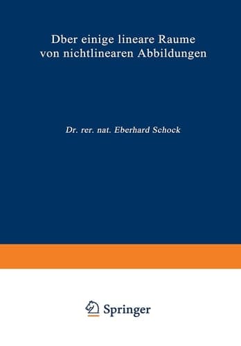 Über einige lineare Räume von nichtlinearen Abbildungen (German Edition)