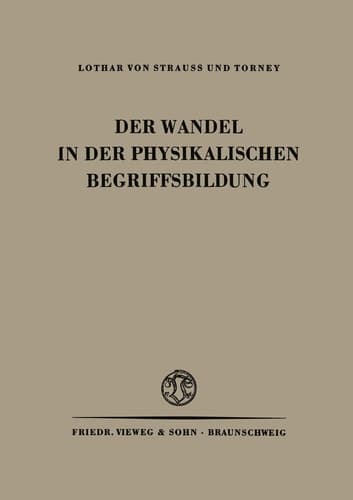 Der Wandel in der Physikalischen Begriffsbildung (German Edition)