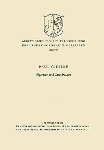 Eigentum und Grundwasser (German Edition)