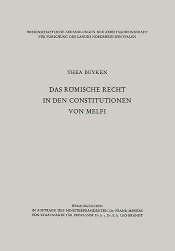 Das römische Recht in den Constitutionen von Melfi