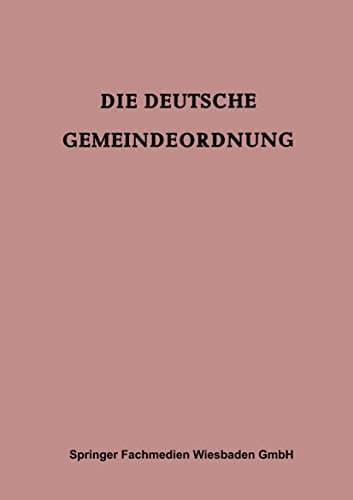 Die Deutsche Gemeindeordnung Für das Britische Kontrollgebiet