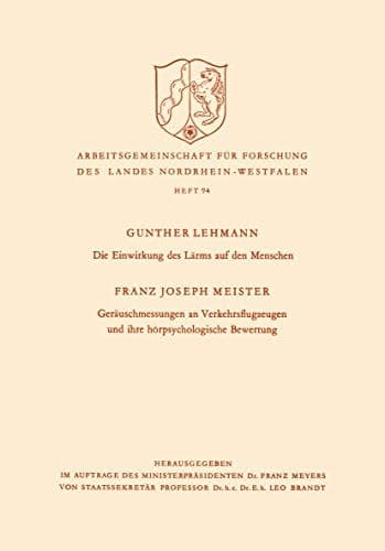 Die Einwirkung des Lärms auf den Menschen
