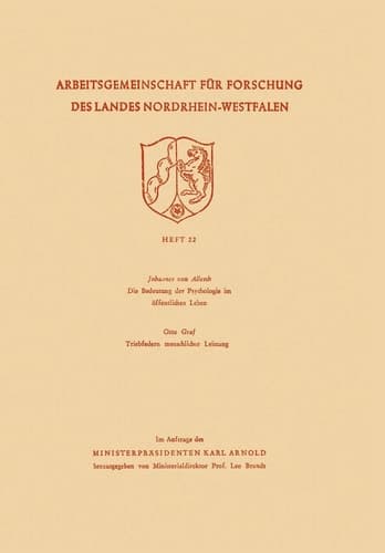 Arbeitsgemeinschaft für Forschung des Landes Nordrhein-Westfalen Heft 22