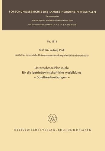 Unternehmer-Planspiele für die betriebswirtschaftliche Ausbildung Spielbeschreibungen