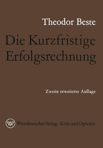 Die Kurzfristige Erfolgsrechnung