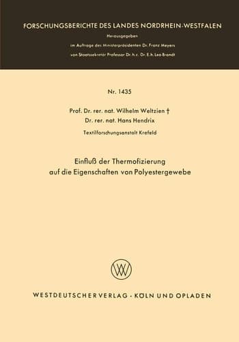 Einfluß der Thermofizierung auf die Eigenschaften von Polyestergewebe