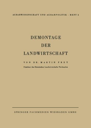 Demontage der Landwirtschaft (German Edition)