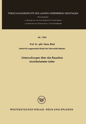 Untersuchungen über das Rauschen strombelasteter Leiter (German Edition)