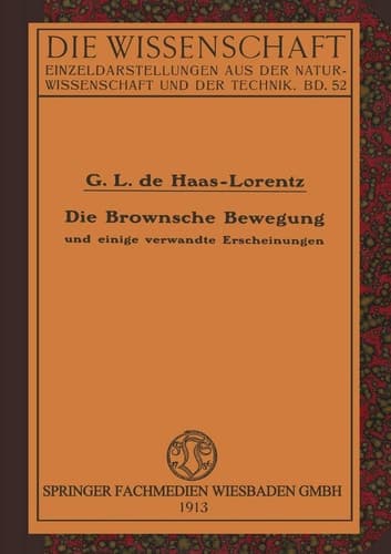 Die Brownsche Bewegung und Einige Verwandte Erscheinungen (German Edition)