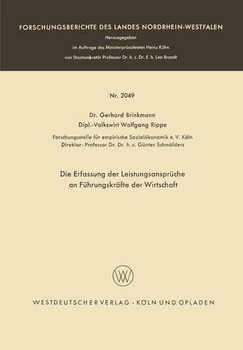Die Erfassung der Leistungsansprüche an Führungskräfte der Wirtschaft
