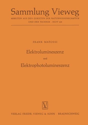 Elektrolumineszenz und Elektrophotolumineszenz (German Edition)