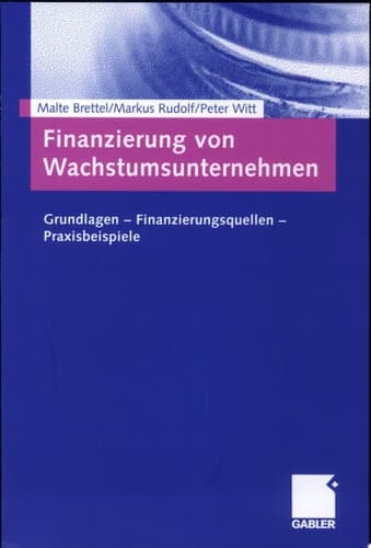 Finanzierung Von Wachstumsunternehmen Grundlagen - Finanzierungsquellen - Praxisbeispiele