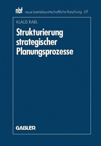 Strukturierung strategischer Planungsprozesse