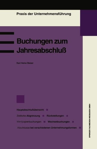 Buchungen zum Jahresabschluß