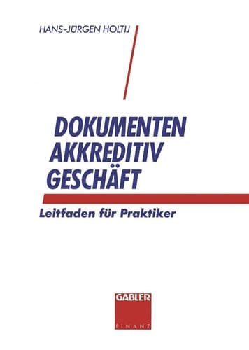 Dokumentenakkreditivgeschäft Leitfaden für Praktiker