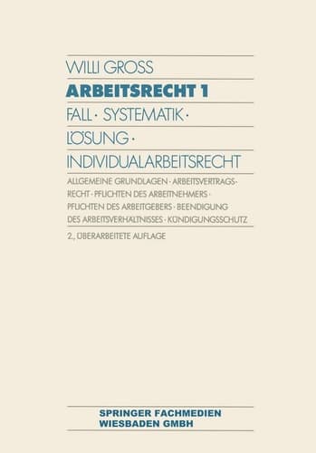 Arbeitsrecht 1 Fall · Systematik · Lösung · Individualarbeitsrecht