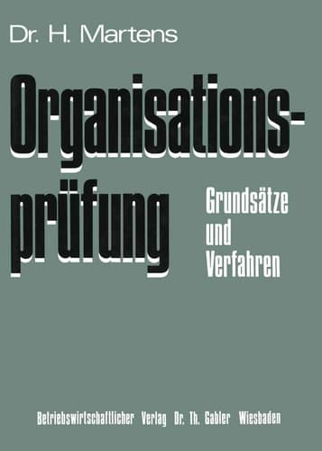 Organisationsprüfung Grundsätze und Verfahren