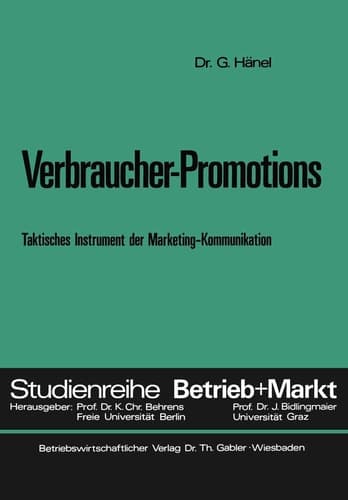 Verbraucher-Promotions Taktisches Instrument der Marketing-Kommunikation