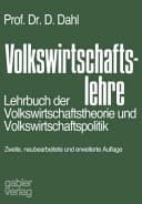 Volkswirtschaftslehre Lehrbuch der Volkswirtschaftstheorie und Volkswirtschaftspolitik