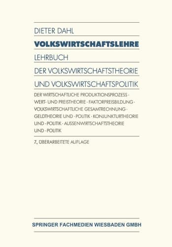 Volkswirtschaftslehre Lehrbuch der Volkswirtschaftstheorie und Volkswirtschaftspolitik
