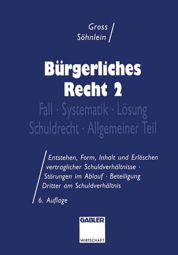 Bürgerliches Recht 2 Fall · Systematik · Lösung · Schuldrecht · Allgemeiner Teil