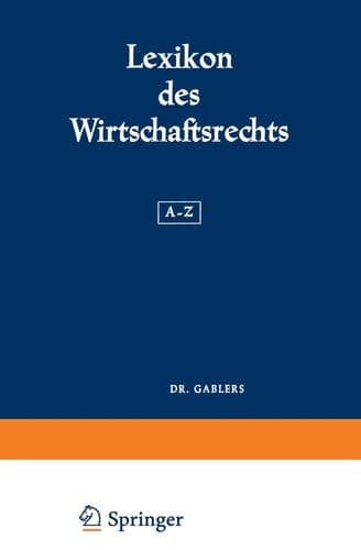 Lexikon des Wirtschaftsrechts A-Z