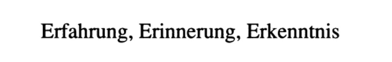 Erfahrung, Erinnerung, Erkenntnis Untersuchungen zum Wahrheitsbegriff der Hermeneutik Gadamers