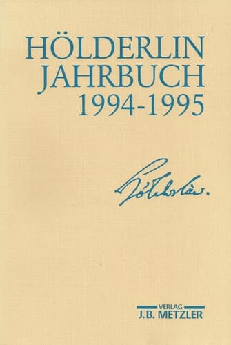 Hölderlin-Jahrbuch, Band 29. Jahrgang 1994-1995